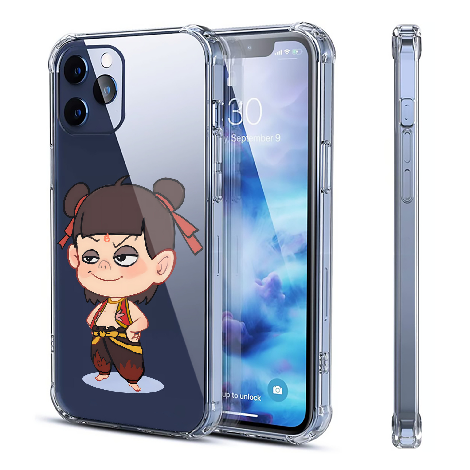 （画像用） Ne Zha 2 ナタ 魔童の大暴れ 【iPhone 12シリーズ対応】透明スマホケース（クリアソフトケース）
